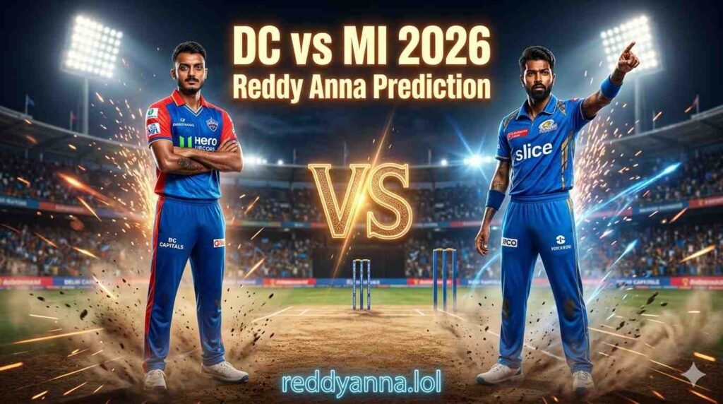 DC vs MI Prediction 2026 Reddy Anna